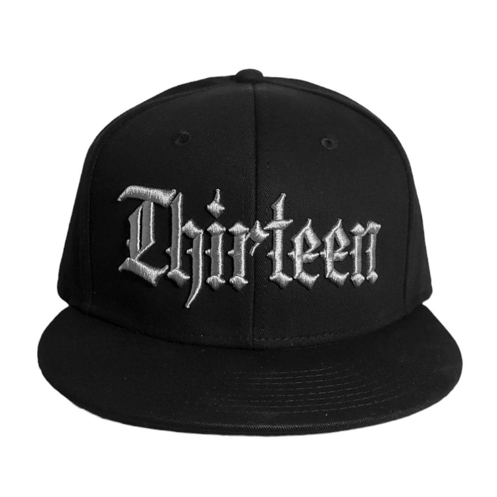 Thirteen Flat Bill Snapback (Black/Grey)